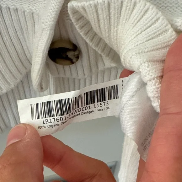 Quince 100% Organic Cotton Cropped Cardigan size XL - Picture 5 of 5